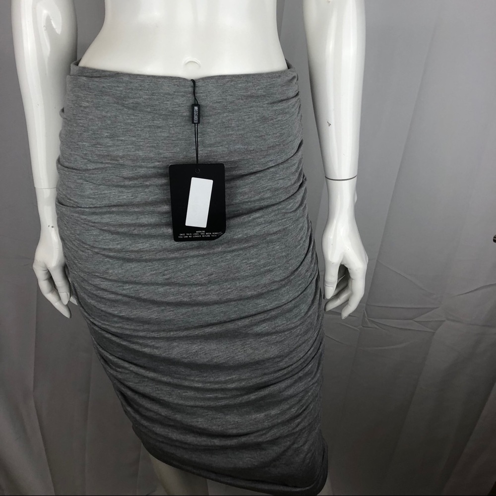 Gray Ruched Skirt